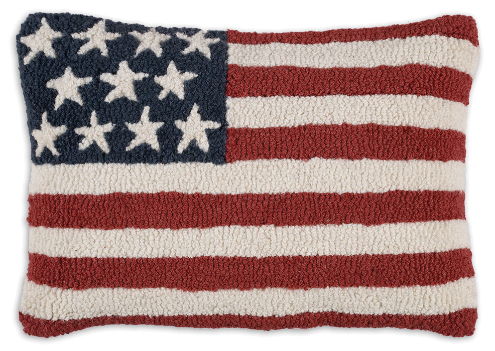 Stars & Stripes - Hooked Wool Pillow