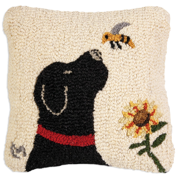 Bee My Friend - Hooked Wool Pillow