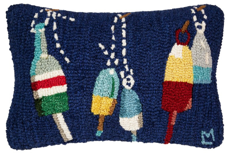 Boat Buoys - Hooked Wool Pillow
