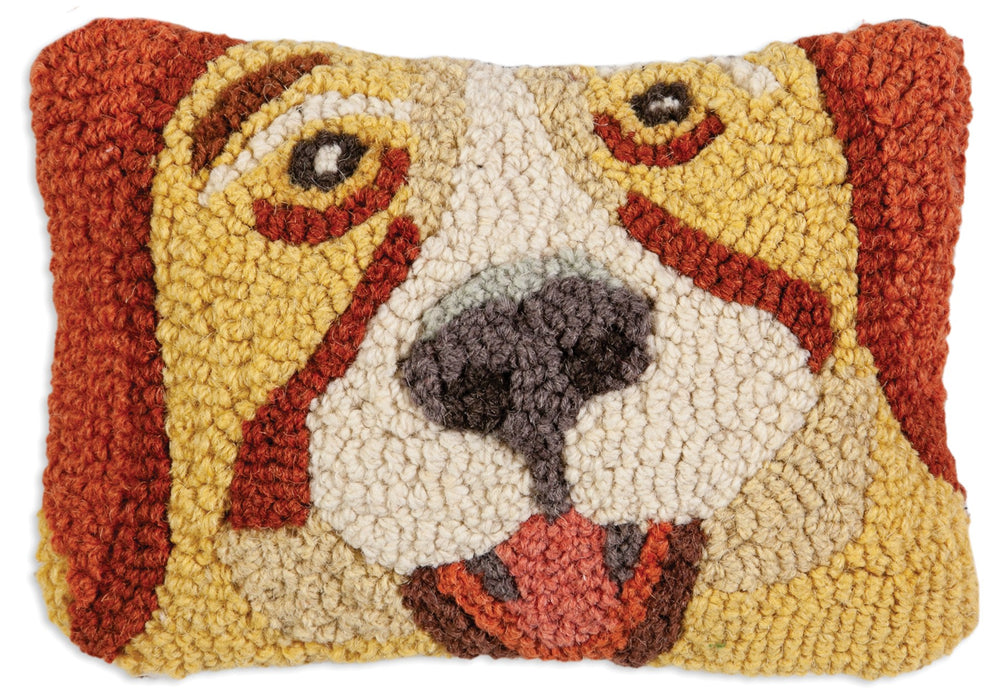 Happy Dog - Hooked Wool Pillow