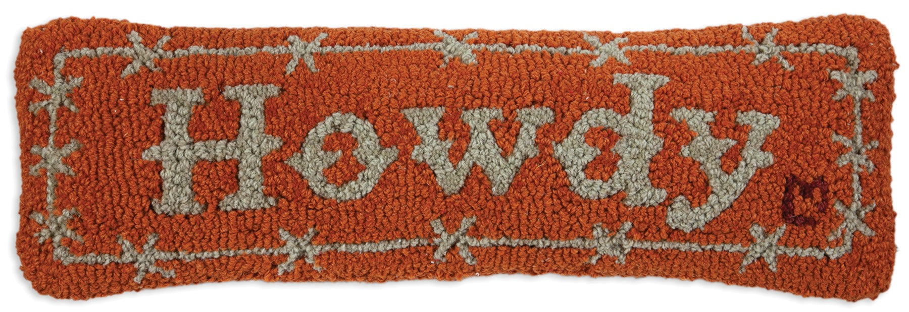 Longhorn Howdy - Hooked Wool Pillow