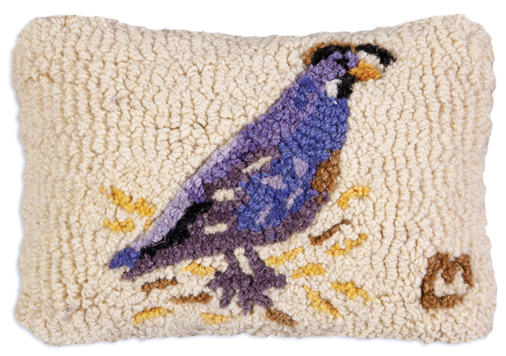 Quail - Hooked Wool Pillow
