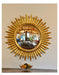 42" Antique Gold Solarburst Convex Decorative Wall Mirror