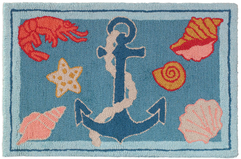 Anchor - Hooked Wool Rug