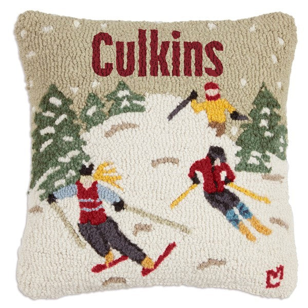 Family Ski Day - Personalized Pillow