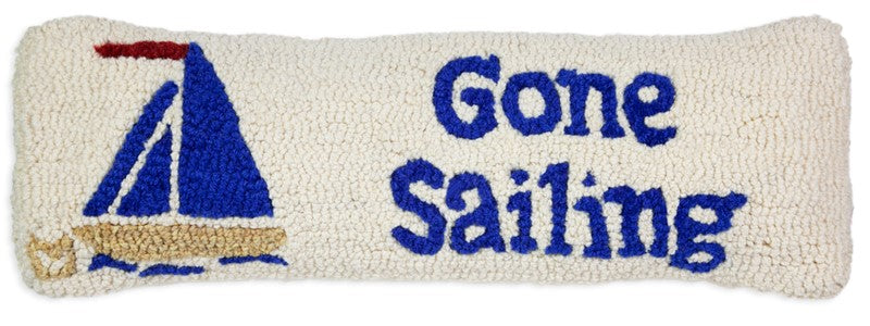 Gone Sailing - Hooked Wool Pillow