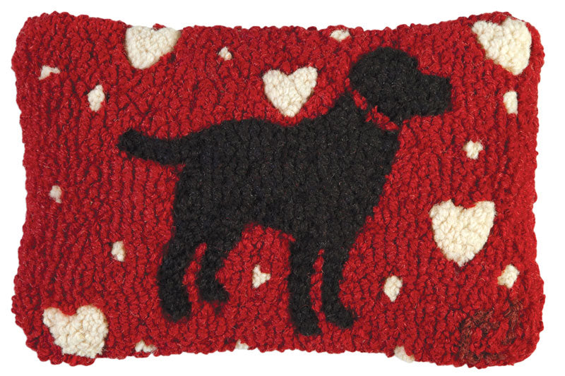 Lab Love - Hooked Wool Pillow