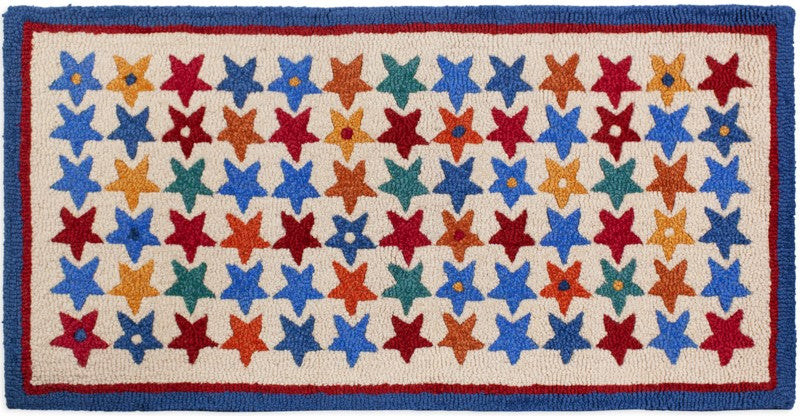 Vivid Stars - Hooked Wool Rug