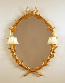 Lilybud Mirror with Sconces by Carol Canner