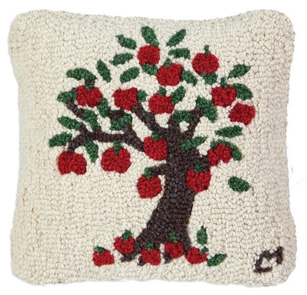 Apple Tree - Hooked Wool Pillow
