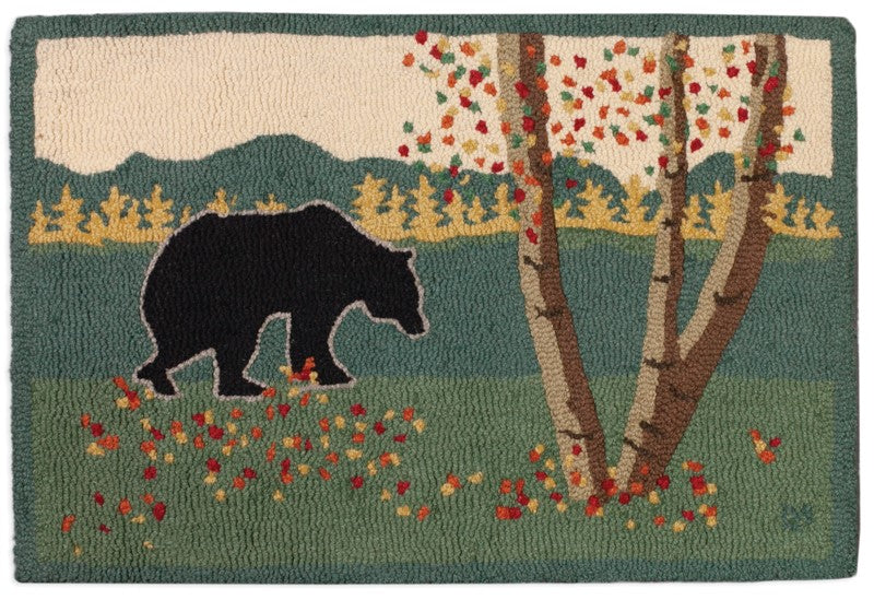 Autumn Bear - Hooked Wool Rug