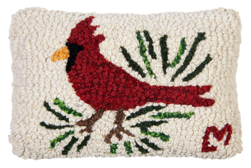 Cardinal - Hooked Wool Pillow