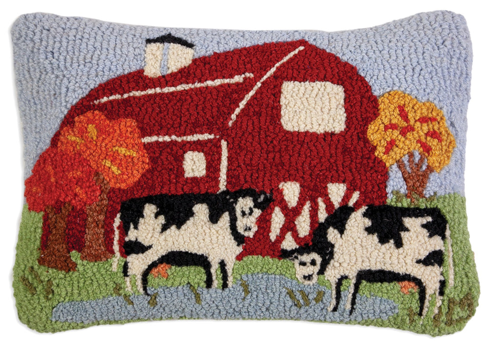 Down on the Farm - Hooked Wool Pillow