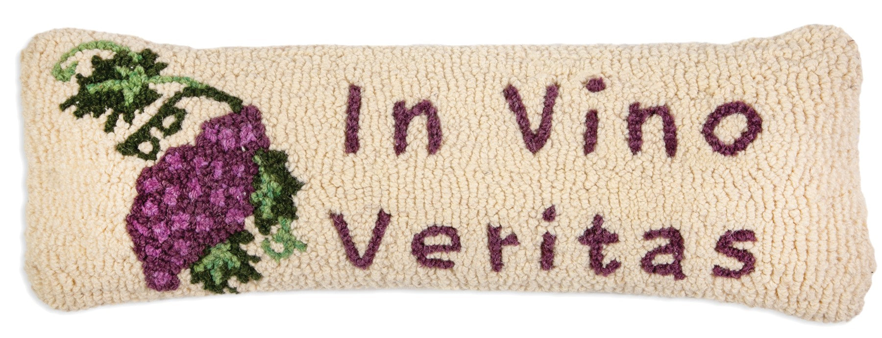 In Vino Veritas - Hooked Wool Pillow