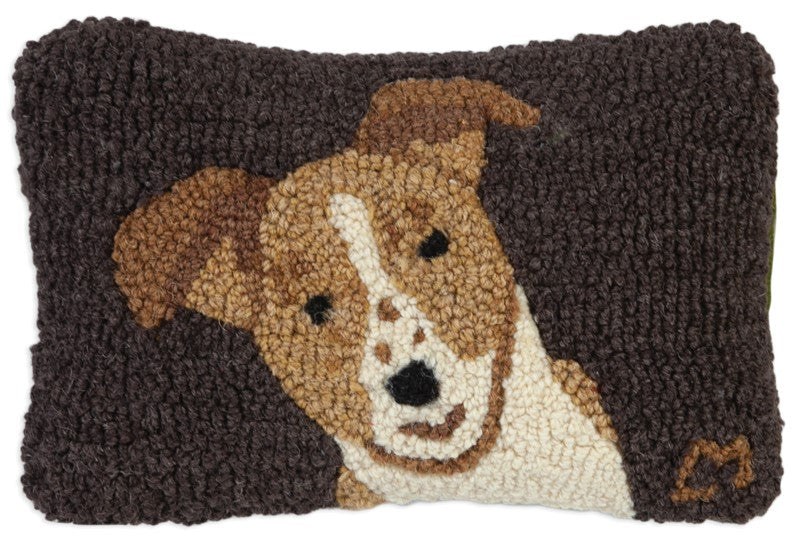 Jack Russell - Hooked Wool Pillow