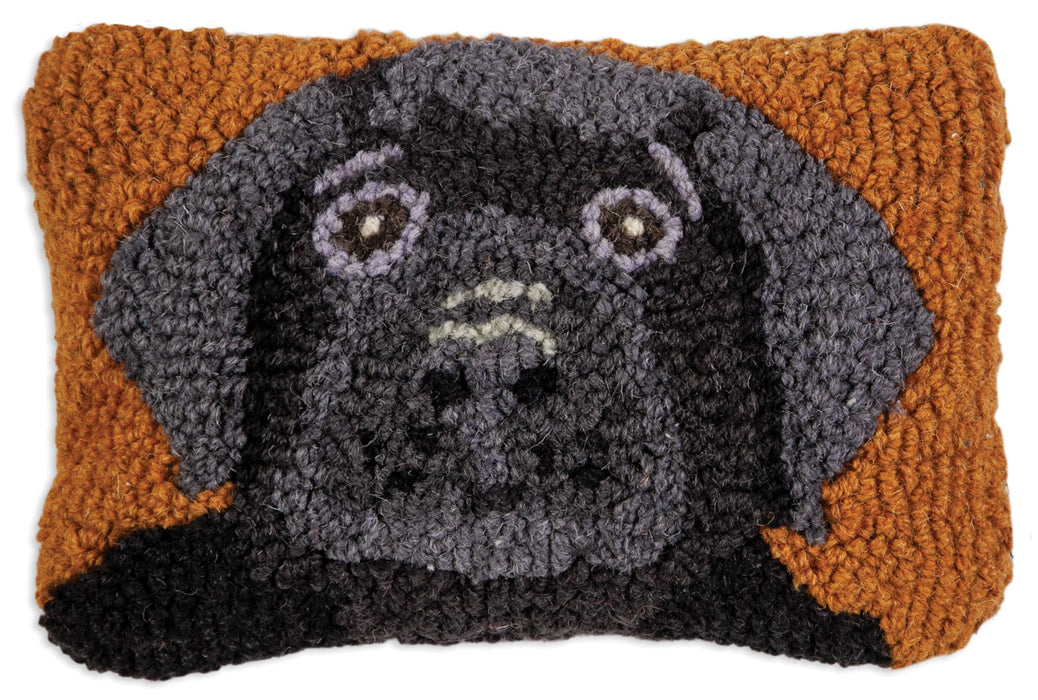 Lab Puppy - Hooked Wool Pillow