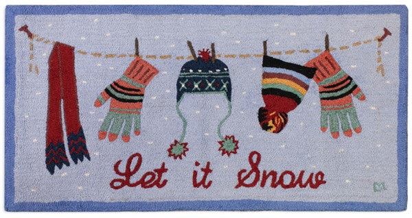 Let it Snow - Hooked Wool Rug