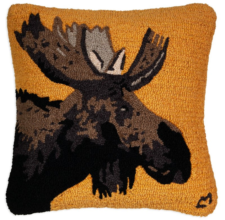 Copy of Mountain Moose - Hooked Wool Pillow
