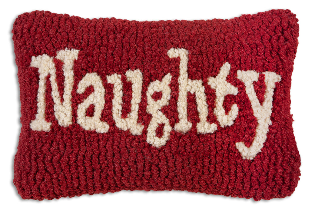 Naughty - Hooked Wool Pillow