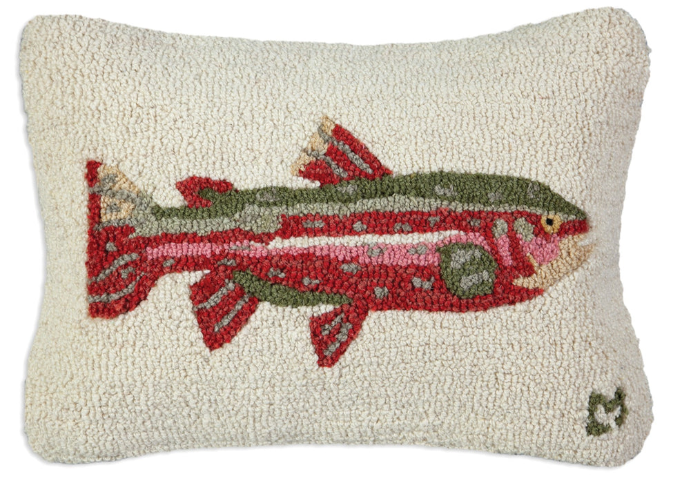 Steelhead Trout - Hooked Wool Pillow