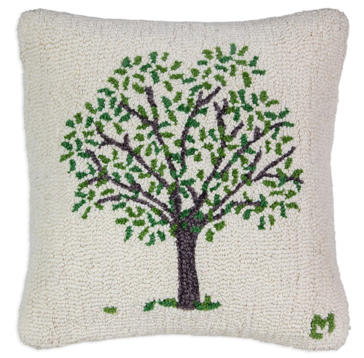 Summer Season Tree - Hooked Wool Pillow