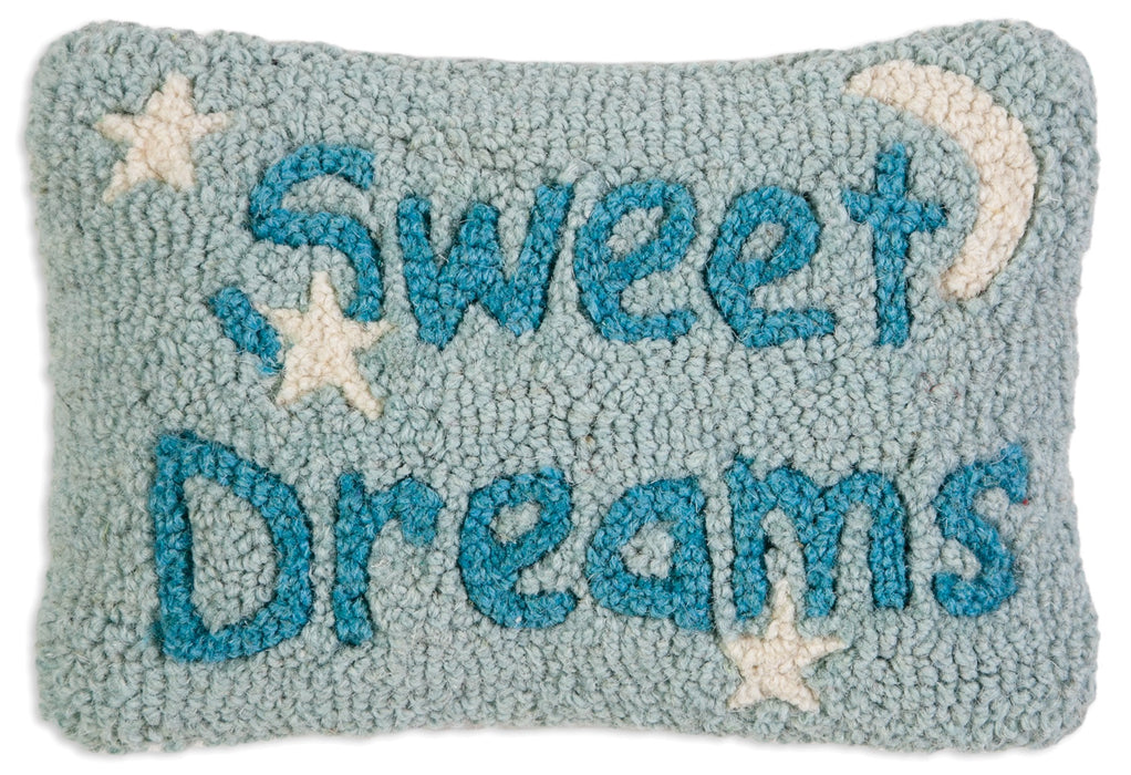 Sweet Dreams - Hooked Wool Pillow