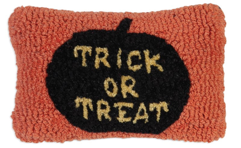 Trick or Treat - Hooked Wool Pillow