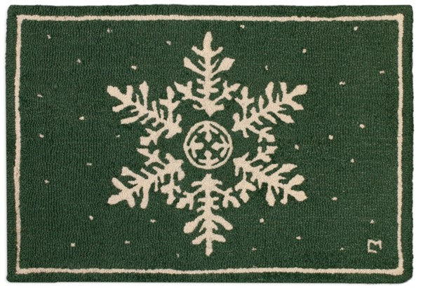 Winter Flake - Hooked Wool Rug