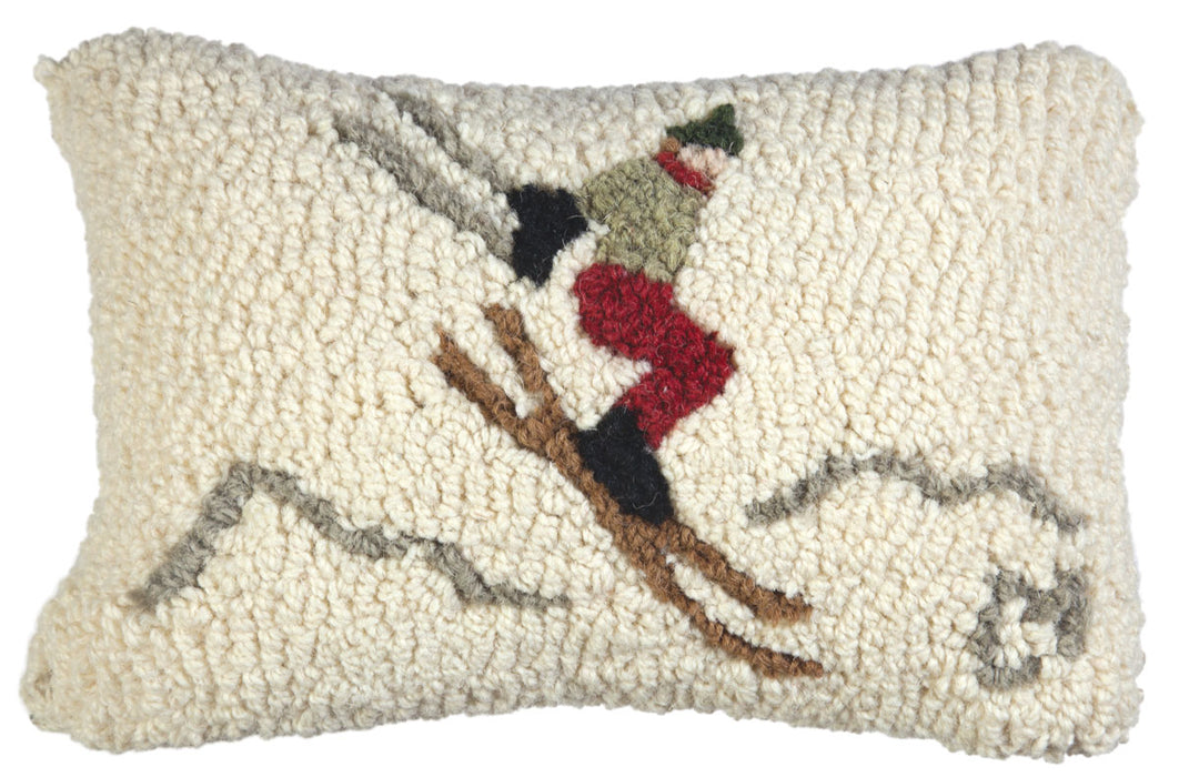 Yipee Ski Jumper - Hooked Wool Pillow