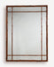 Rectangular Bamboo Mirror with Double Fret Panel 36" x 48"