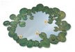 52" X 33" Waterlilies Leaf and Flower Accented Mirror