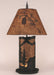 Small Table Lamp with Cabin Scene Panel