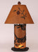 Small Table Lamp 30" H with Pine Cone Panel