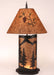 Large Mountain Scene Table Lamp with Kodiak Finish