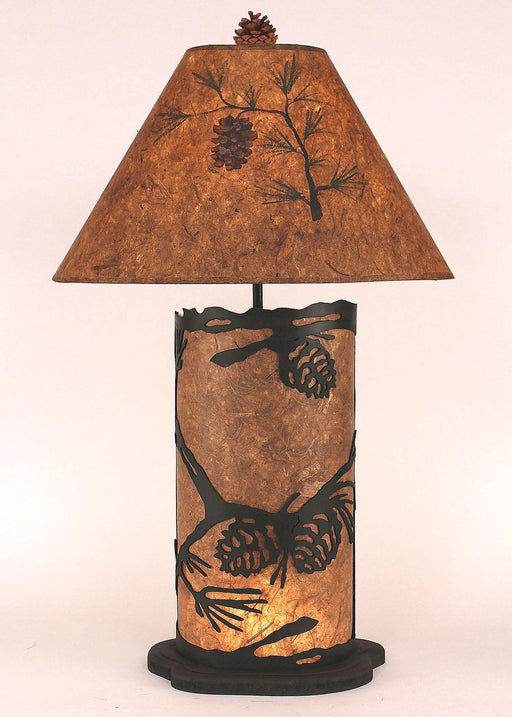 31.5" H Large Pine Cone Panel Table Lamp