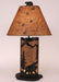 Small 30" H Night Table Lamp with Bear Scene Panel