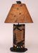 Small 30" H Night Table Lamp with Bear Scene Panel