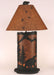 Large Bear Scene Table Lamp in Rustic Brown Finish