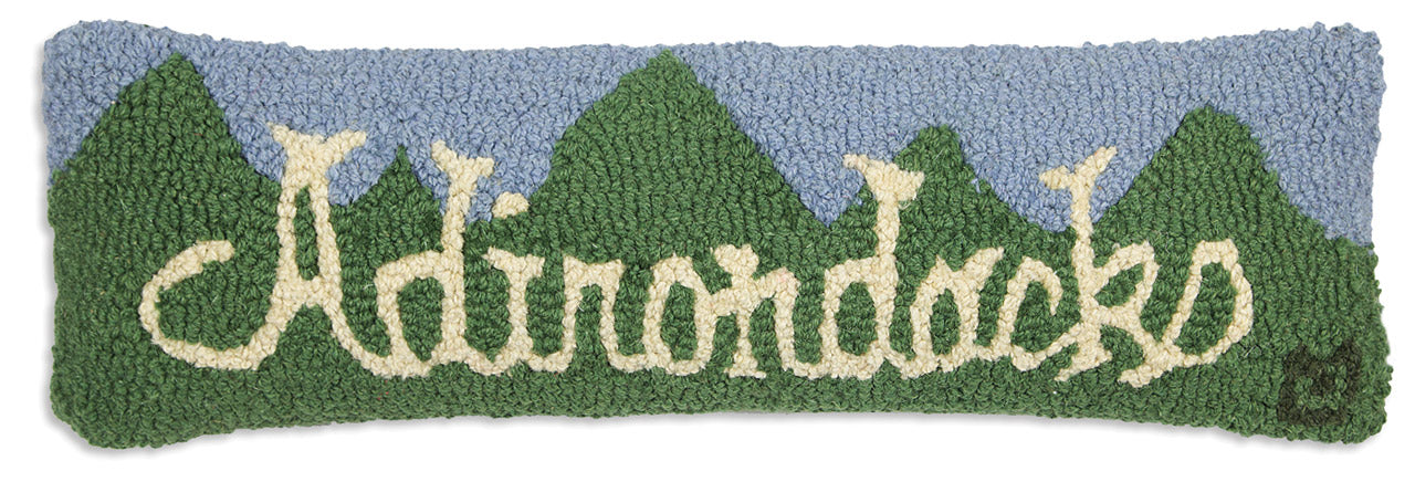 Summer Adirondacks - Hooked Wool Pillow