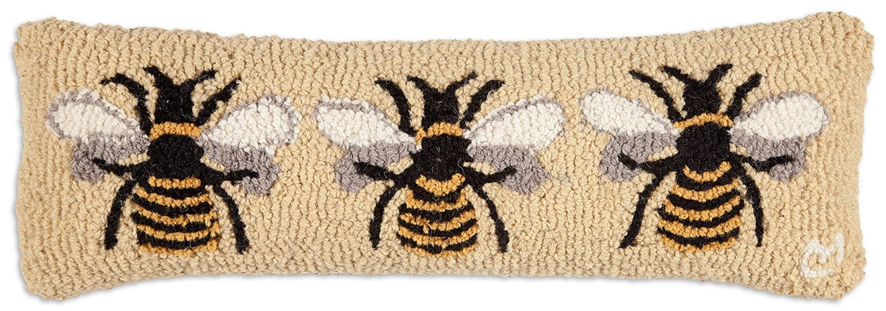 Bumblebee - Hooked Wool Pillow