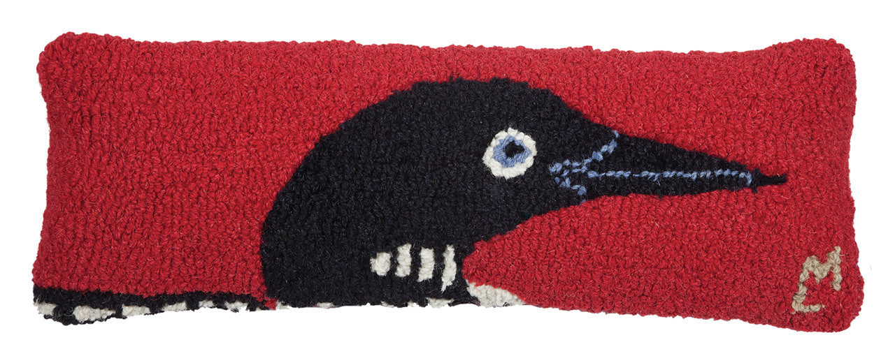 Loon - Hooked Wool Pillow