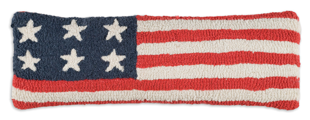 Stars and Stripes - Hooked Wool Pillow