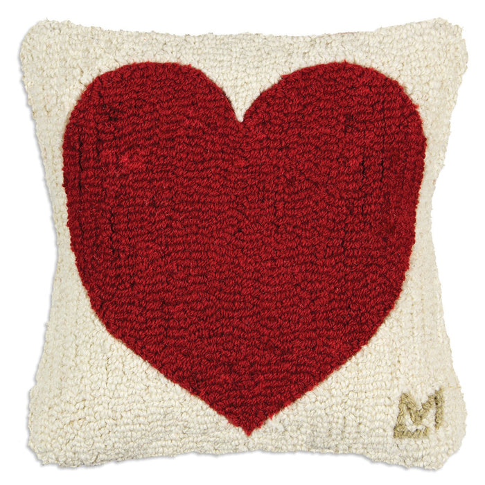 Heart - Hooked Wool Pillow