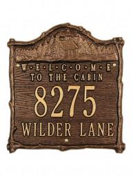 Welcome to the Cabin Personalized Address Plaque