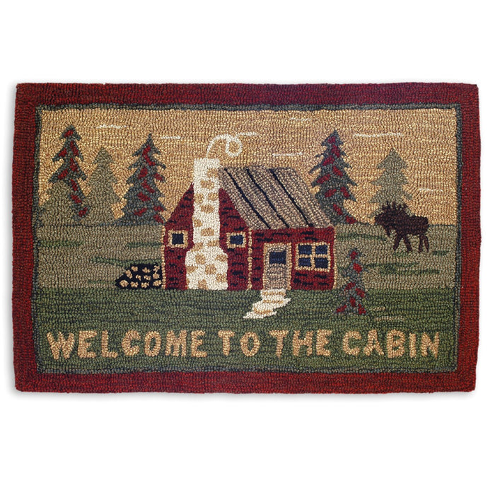 Welcome to the Cabin - Hooked Wool Rug