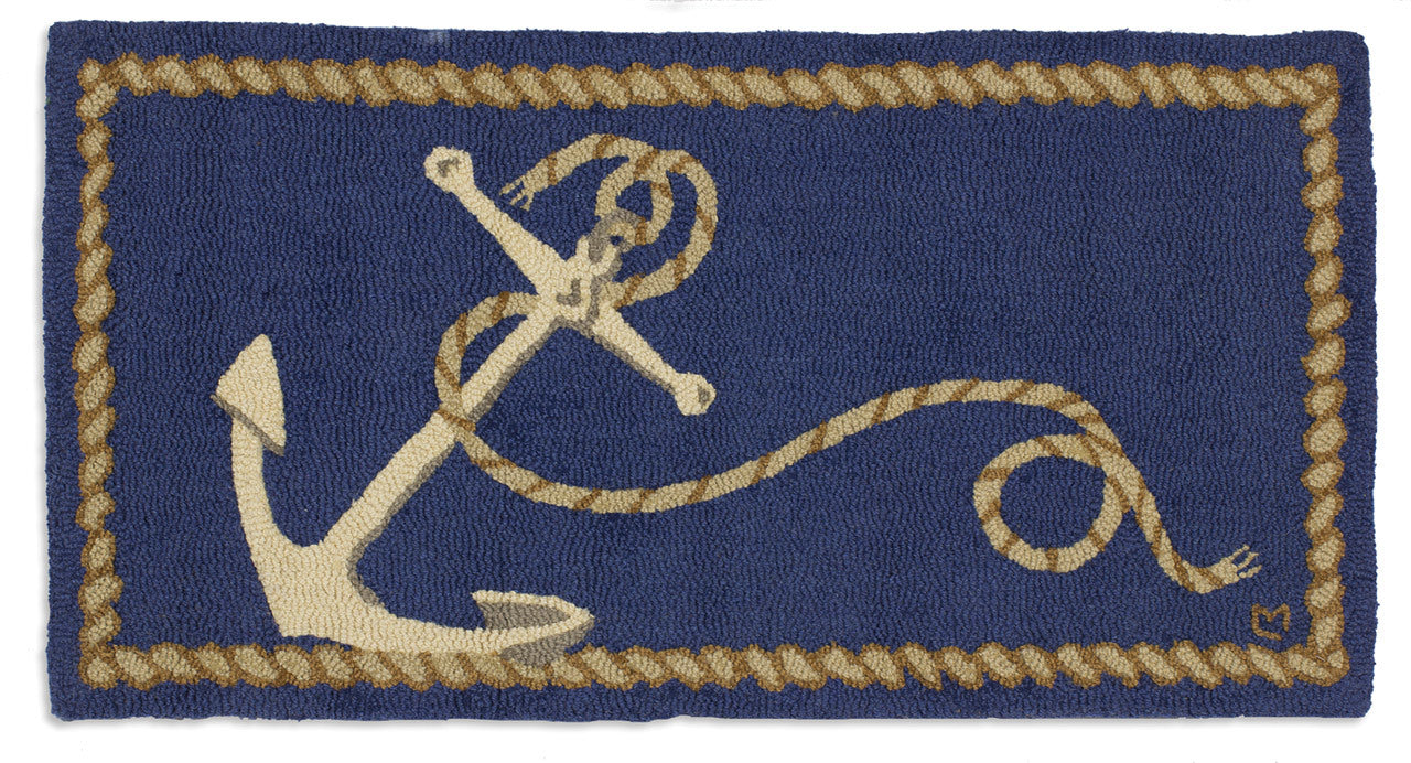 Anchor  - Hooked Wool Rug