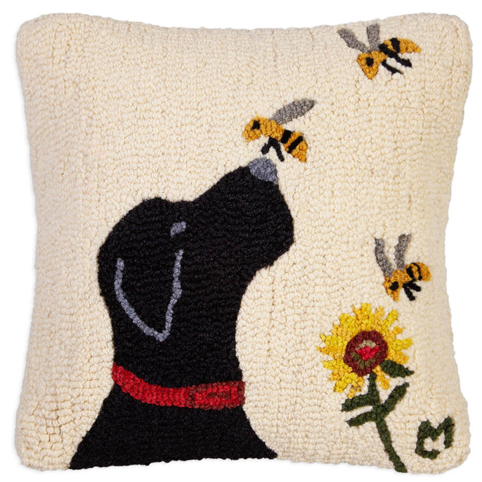 Bee My Friend - Hooked Wool Pillow