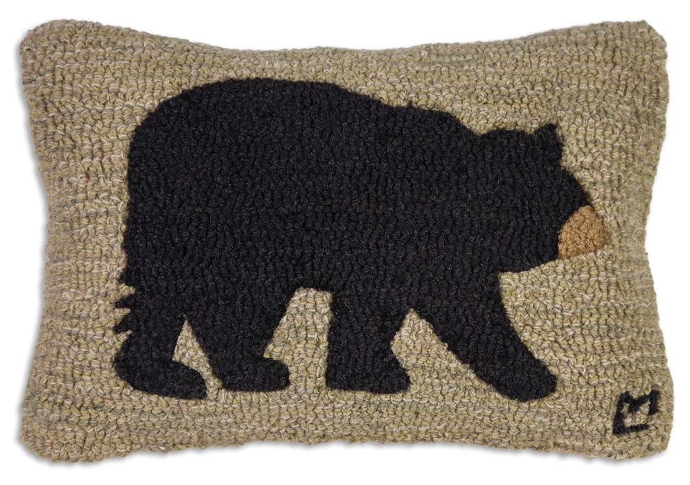 Big Bear  - Hooked Wool Pillow