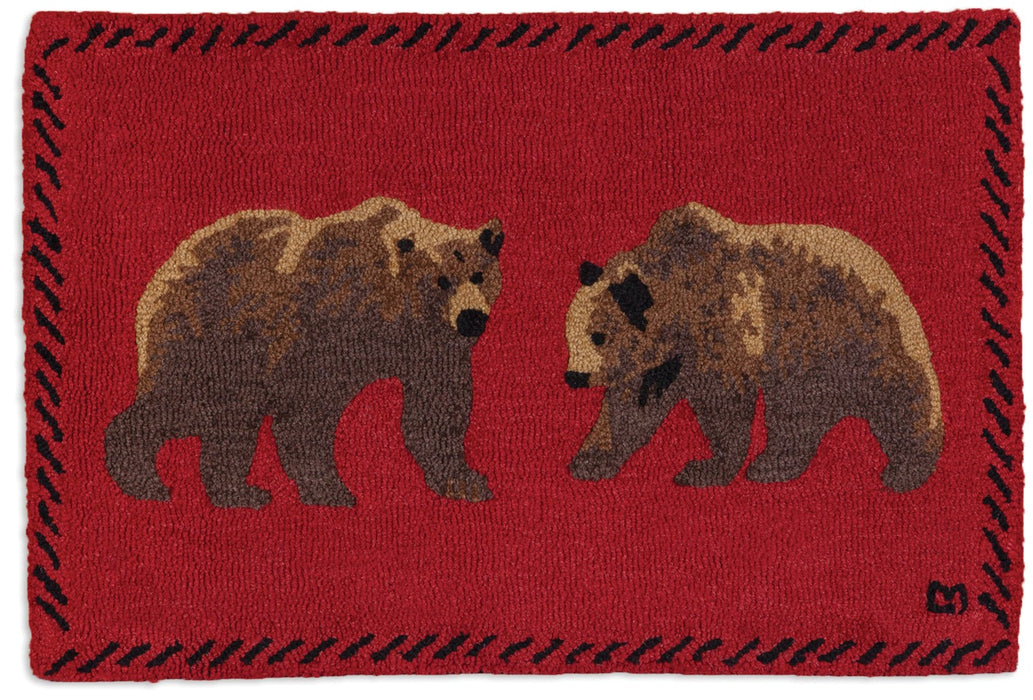 Big Bears - Hooked Wool Rug