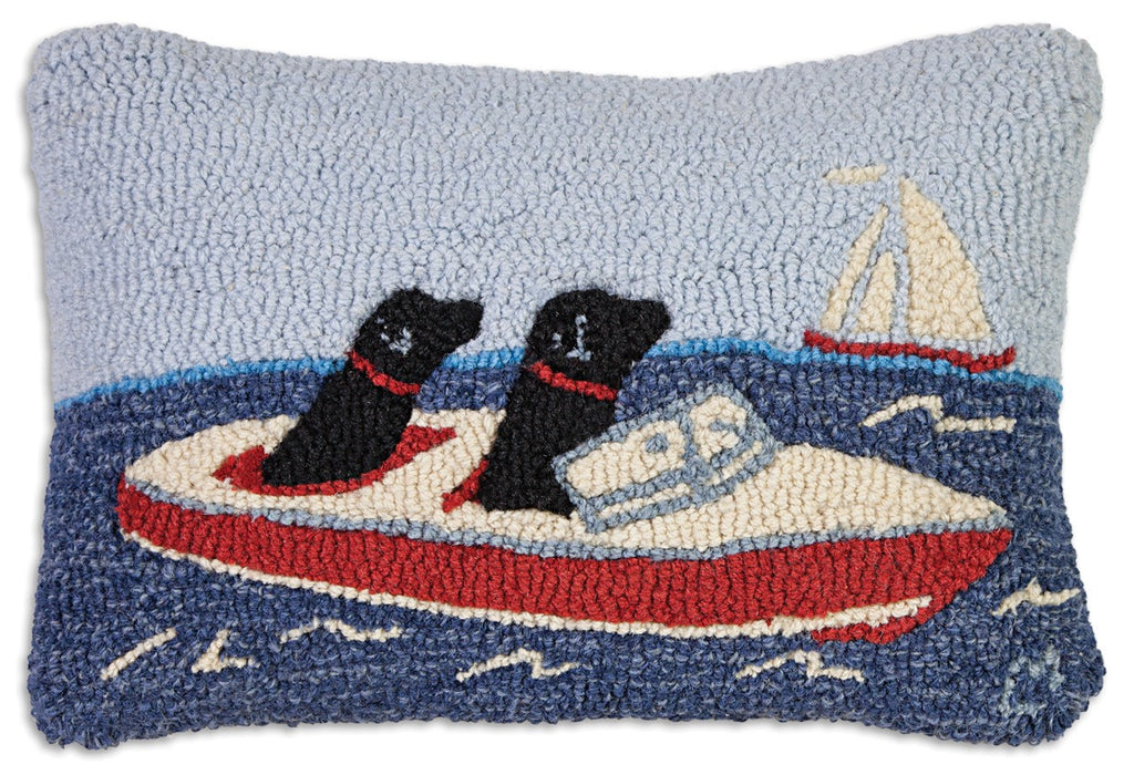 Boating Labs  - Hooked Wool Pillow